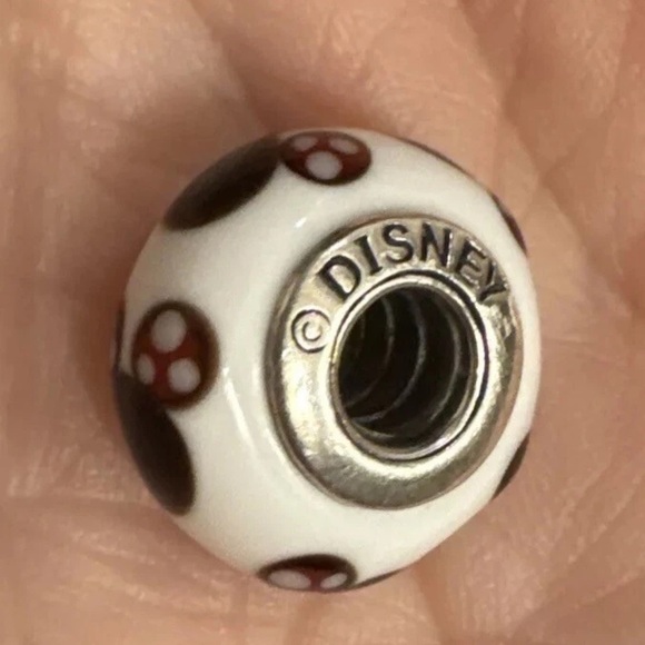 Pandora White and Brown Charm Bead - Picture 5 of 7